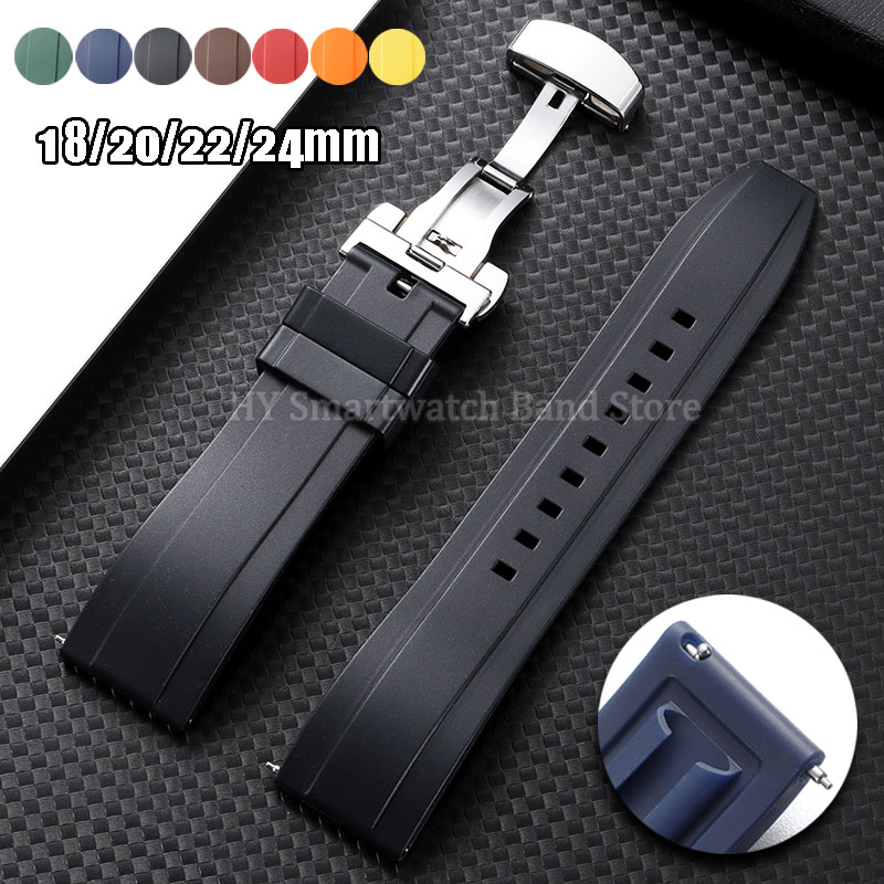 18mm 20mm 22mm 24mm Silicone W - Suede Strap Watch 评论和价格