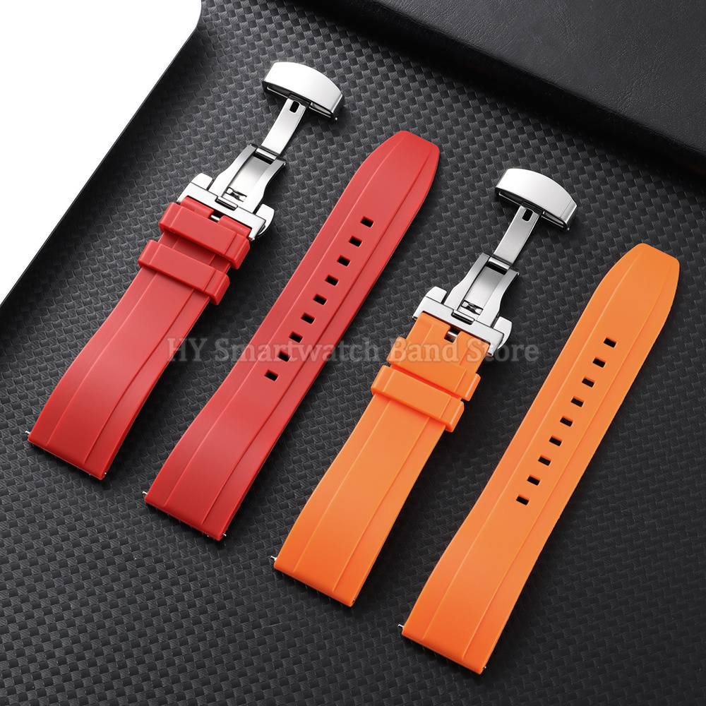 18mm 20mm 22mm 24mm Silicone W - Suede Strap Watch 评论和价格