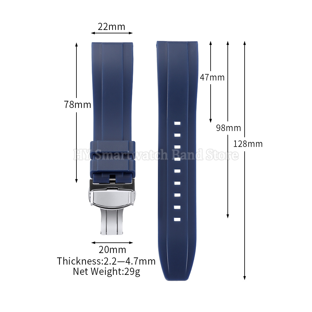 18mm 20mm 22mm 24mm Silicone W - Suede Strap Watch 评论和价格