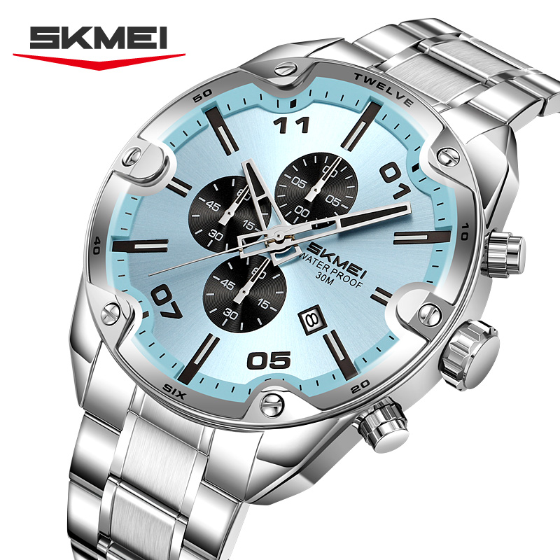 SKMEI 9387 Fashion Calendar Ch - Suede Strap Watch 评论和价格