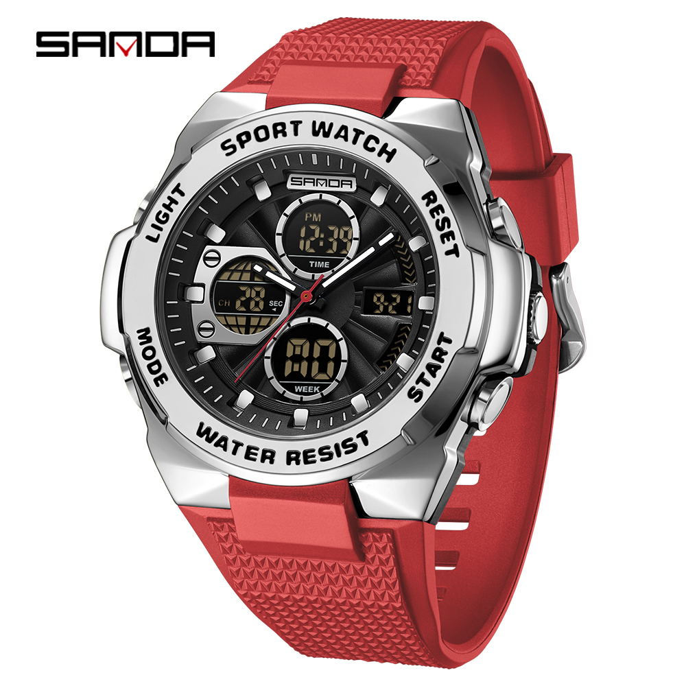 Sanda 3378 Men and women's qua - Rubber Strap Diver 评论和价格