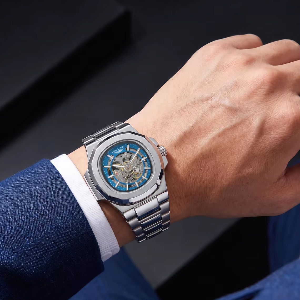 LONGLUX Men Automatic Mechanic - Seiko Watch 5 Sports 评论和价格