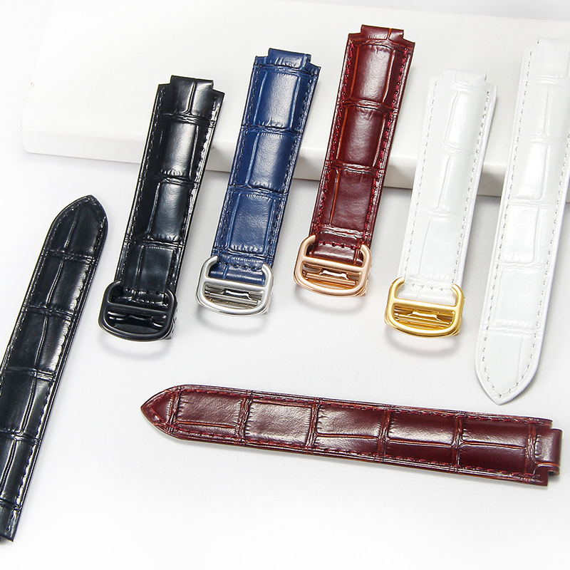 14-20mm Genuine Leather Strap  - Cartier Watch Ballon Bleu 评论和价格
