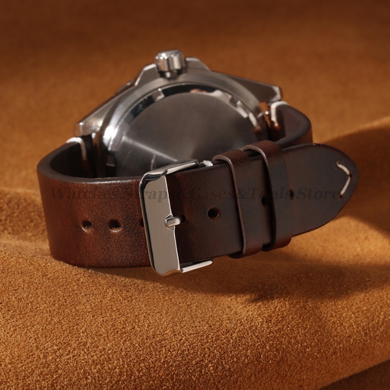 Handmade Retro Oil Wax Genuine - Suede Strap Watch 评论和价格